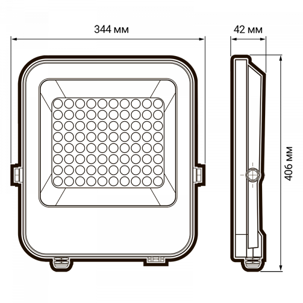 Прожектор светодиодный PFL-S4-300W 6500K 80° IP65