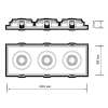 PSP-S 413 3x8W 4000K 40° White IP40