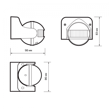 PMS-IR 009 1200w 180° 12м WH IP44