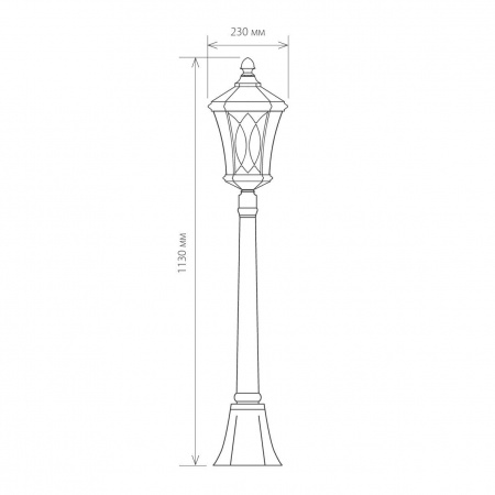 Virgo F капучино уличный светильник на столбе IP44 GLXT-1450F