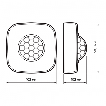 PMS-IR-U 124 2000Вт 360° 2.2-6м WH IP20