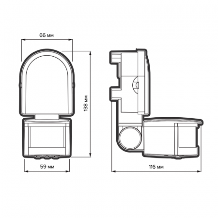 PMS-IR 008 1200w 180° 12м WH IP44