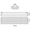 Трековый светодиодный светильник PTR 2260R 3S  60w 3000K 60° WH (белый) 280mm IP40