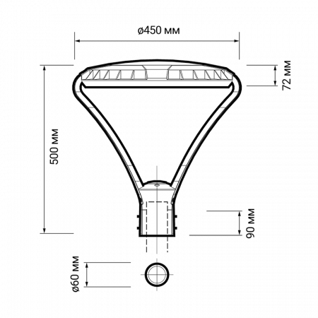 PGL 03 60w 3000K GR IP65