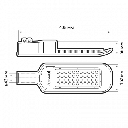 Уличный светодиодный светильник PSL 02 PRO-5 50W 5000K IP65 BL