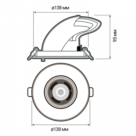 PLED DL4 30w 4000K 24° WH IP40