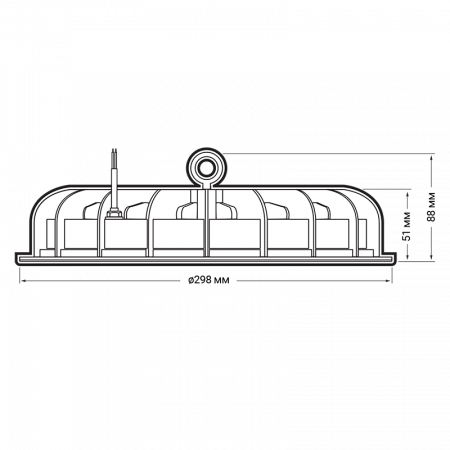 Светильник светодиодный PHB UFO 03 150W 5000K IP65 120° промышленный подвесной