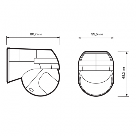 PMS-IR 010 800w 180° 12м WH IP44