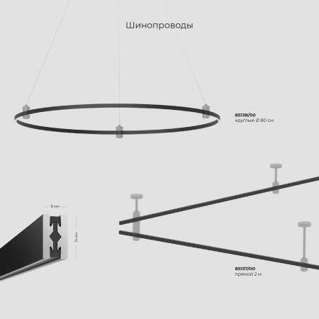 Esthetic Magnetic Трековый светильник 7W 3000K чёрный 85124/01