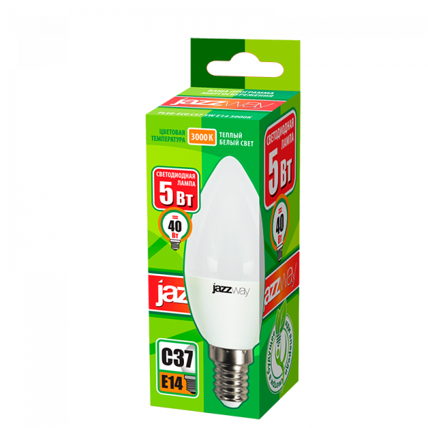 PLED-ECO-C37 5w E14 3000K