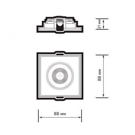 PSP-S 411 1x8W 4000K 40° White IP40