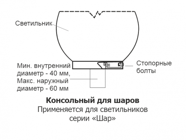 Светильник ДТУ "ШАР", молочный, 48Вт, 400мм.